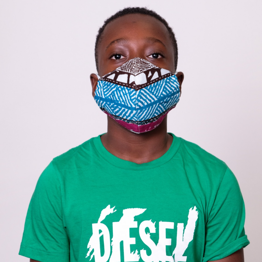African Printed Cotton Face Mask - Wasulu London