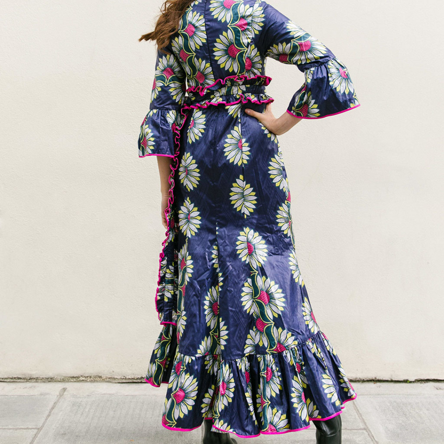 Floral Kimono Maxi Dress - Wasulu London
