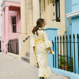 Metallic Kimono Maxi Dress - Wasulu London