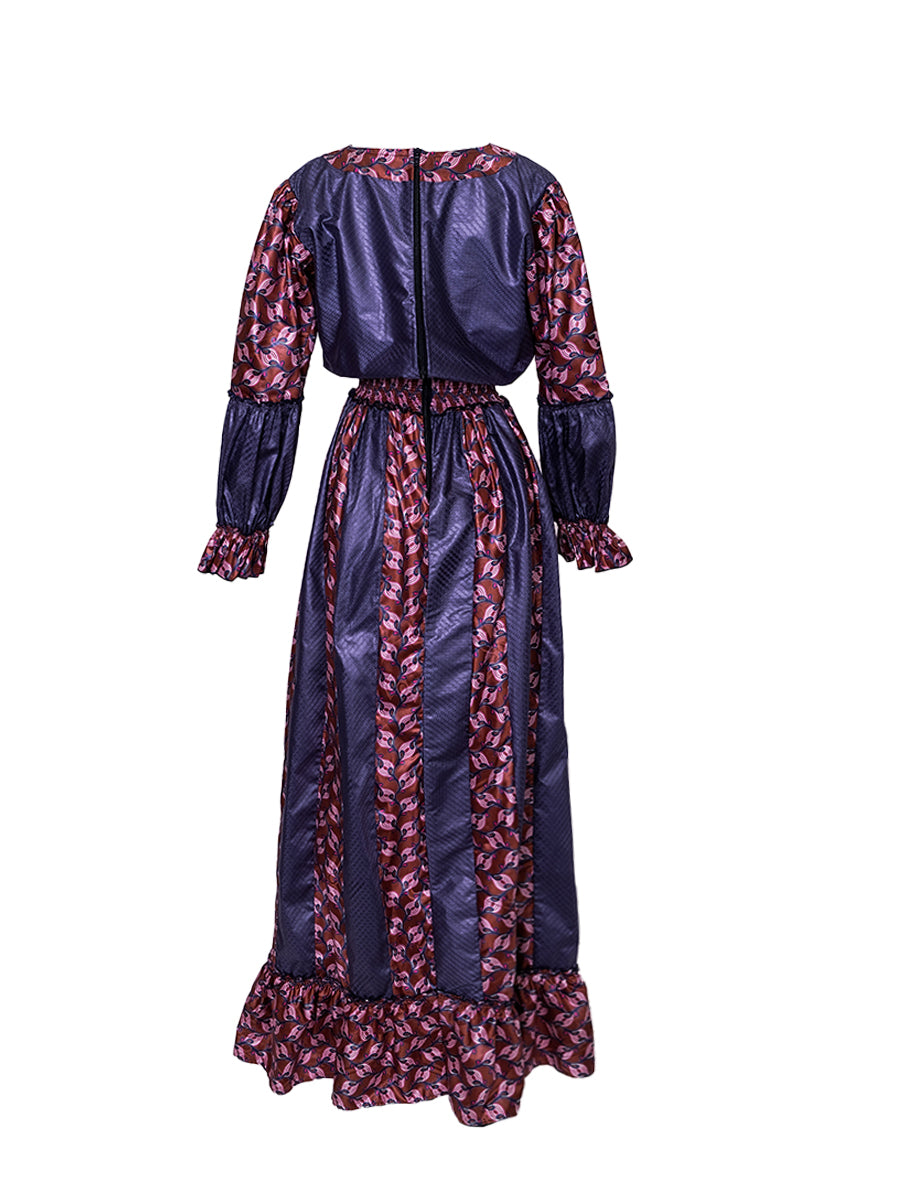 Two-tone Boho Maxi Dress - Wasulu London